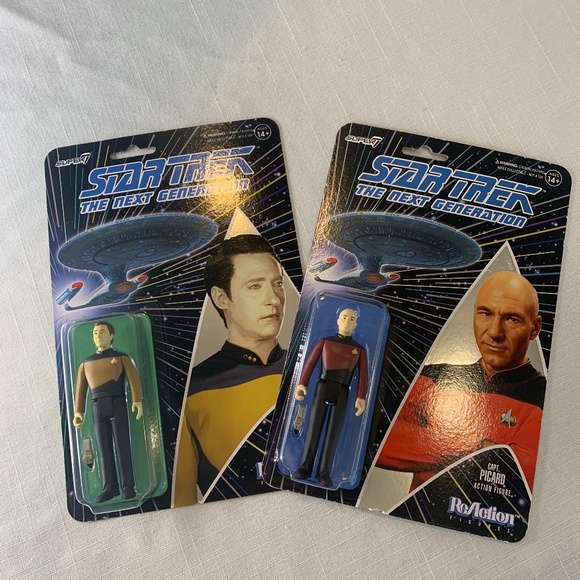 Star Trek Next Generation Data and Capt Picard - Picture 1 of 5